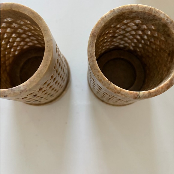 PartyLite Textured Brown Candle Holders - Picture 4 of 4